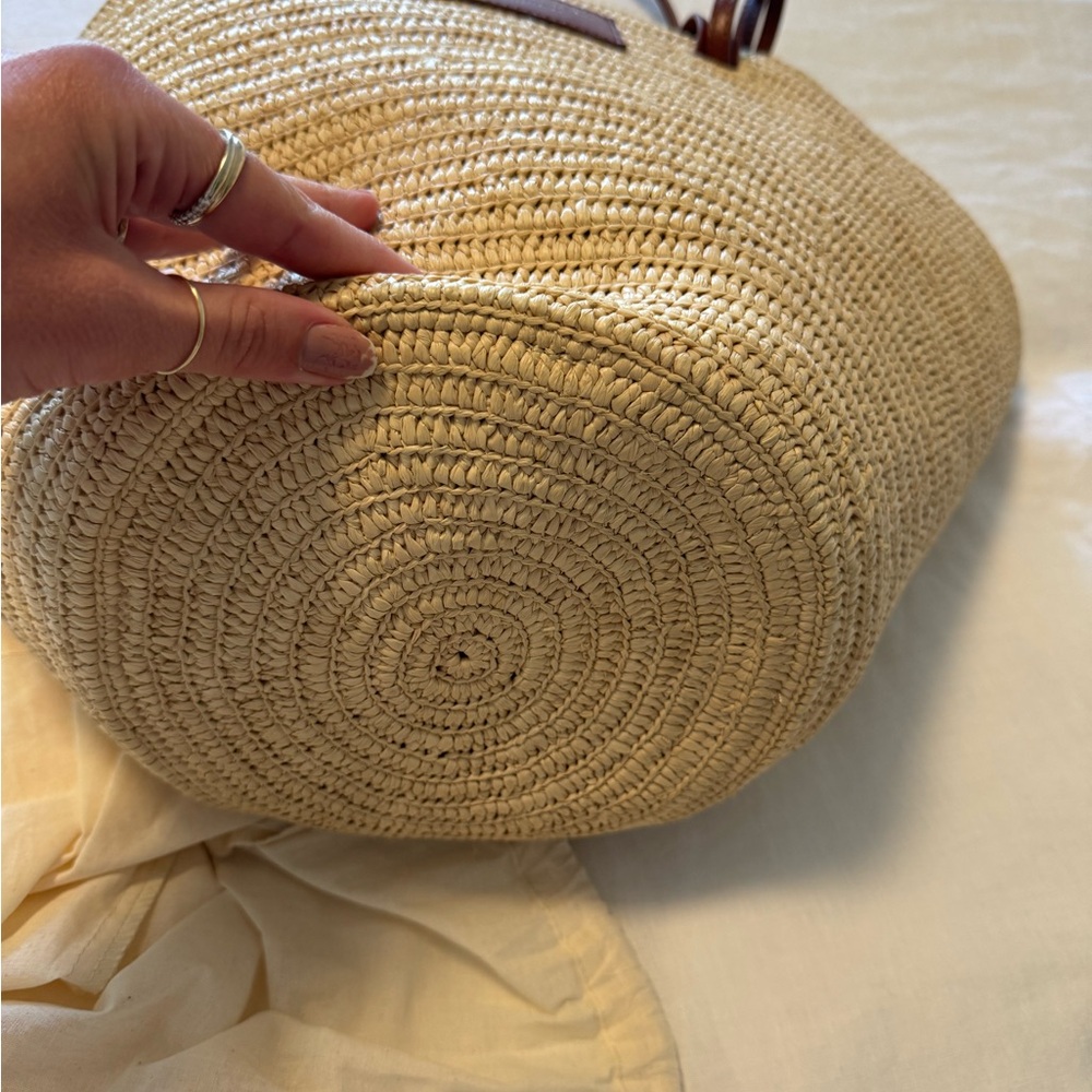 Sezane Justine Straw Bucket Bag EUC Medium Raffia - Picture 9 of 9